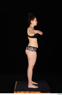  Leticia black bra floral panties lingerie standing t poses underwear 0007.jpg